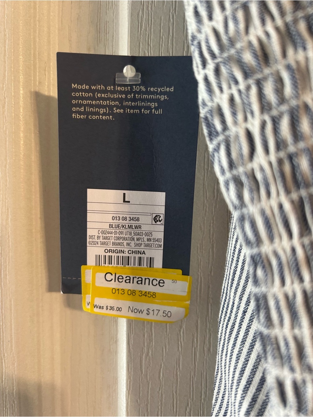 Universal Thread Blue and White Striped Midi Dress - Picture 4 of 5
